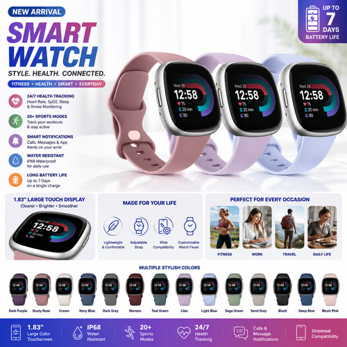 For fitbit versa sense - sense, 2/1