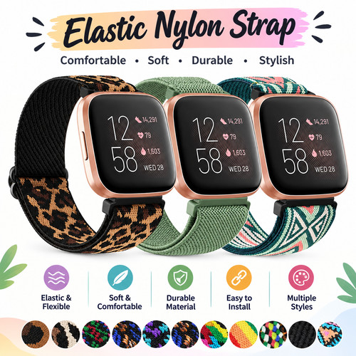 Elastic nylon strap - elastic, fitbit